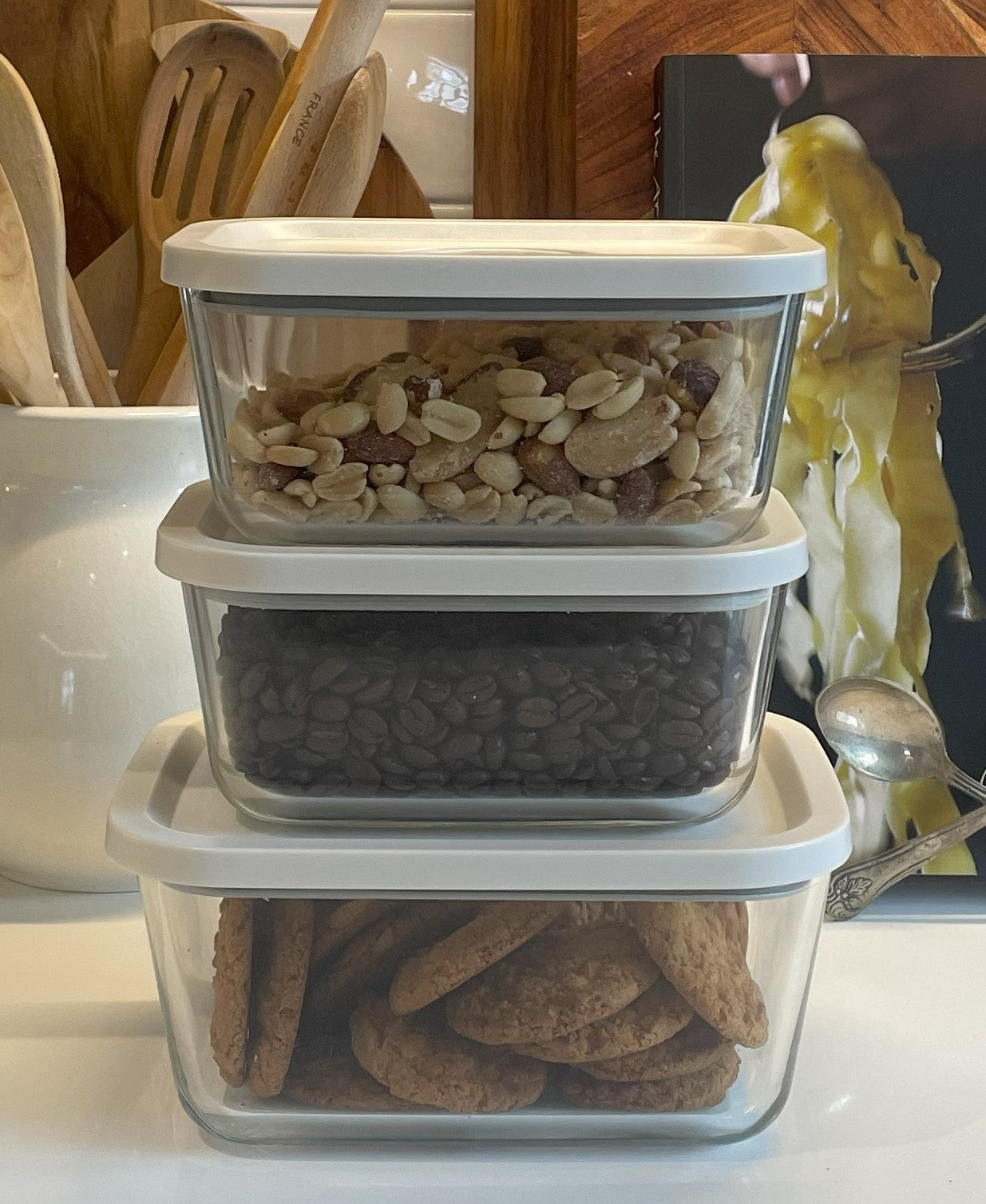 Glass Vacuum Container Set with rechargeable pump